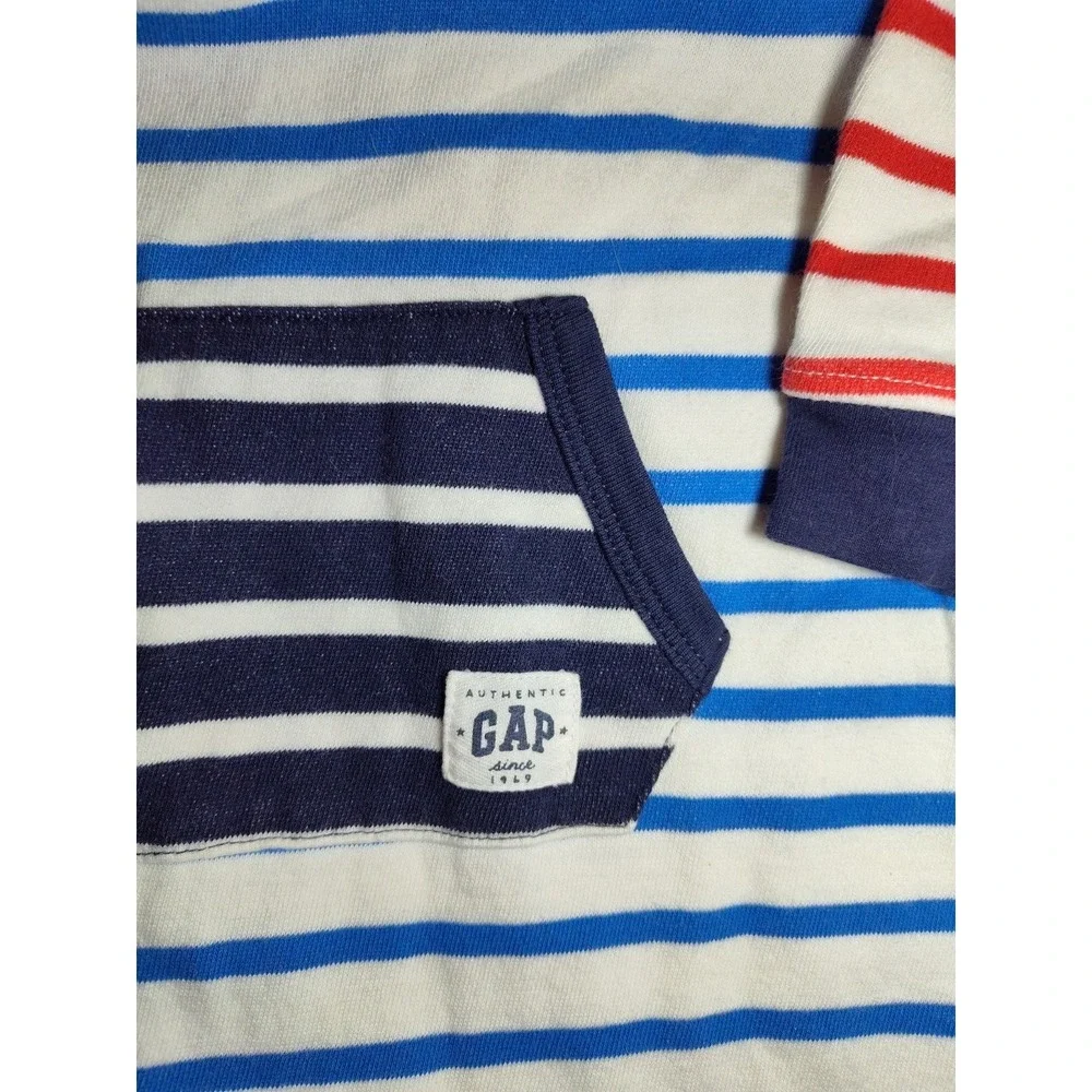 Baby Gap‎ 18 24 Mos Stripe Jumpsuit Outfit White Blue Red Yellow Stripe Cotton